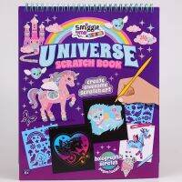 ❈◊✗ smiggle เด็กชาวออสเตรเลียที่สร้างสรรค์ภาพวาดรอยขีดข่วนหนังสือภาพวาดสีสำหรับเด็กสำหรับนักเรียนชั้นประถมศึกษาสมุดรอยขีดข่วนการบีบอัด