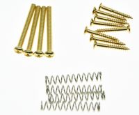 KAISH Gold Humbucker Pickup Height Screws Kit Pickup Ring Surround Mounting Screws