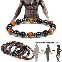 Black Hematite Bracelet Tiger Eye Stone Beads Bracelets For Women Men Weight Loss Health Care Magnetic Soul Protection Jewelry Charms and Charm Bracel