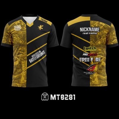 Freefire PUBG ML AOV Free Custom Esports Gaming T-Shirt/Jersey Fullprint Free Custom Name T Shirt