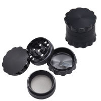 Drum Style Metal Grinders With Pollen Catcher 50MM 4 Piece Aircraft Aluminum Herb Grinder Suit