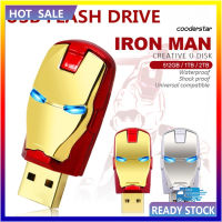 2TB ความเร็วสูงดิสก์ U โลหะ Iron Man USB แฟลชไดรฟ์คอมพิวเตอร์มือถือแบบ dual- ใช้ความคิดสร้างสรรค์การ์ตูนดิสก์ U รถกันน้ำ flash drive แฟลชไดร์ฟ