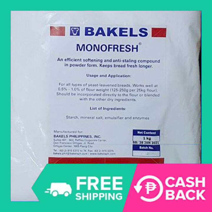 1kg Bakels MONOFRESH Bread Improver Softening and AntiStaling Keeps