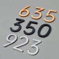 【LZ】♝❃●  3D Self Adhesive 0-9 Digits Acrylic Number Door Plate Stickers House Address Mailbox Hotel Room Number Plaque Home Decorations