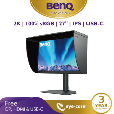 BenQ SW272Q 27นิ้ว 2K IPS AdobeRGB 90W USB-C Photographer Monitor (จอแต่งภาพ, จอมอนิเตอร์ 2k 27 นิ้ว)