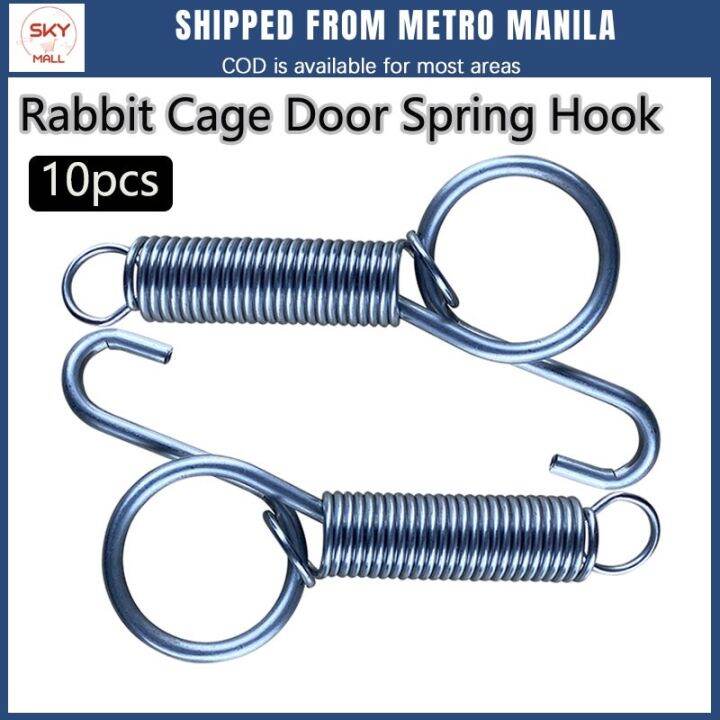 Pet life store 10PcsCage Door SpringChickenQuailCage Lock Fixed Hook