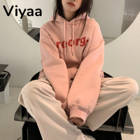 Viyaa เสื้อกันหนาว เสื้อแขนยาวผญ เสื้อเเขนยาว สไตล์เกาหลี ใหม่ กราฟฟิตี้ เสื้อแขนยาวฮูด เสื้อกันหนาวมีฮู้ด 2023 ใหม่ WWY2390VPY 37Z230913