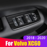 สำหรับวอลโว่ XC60 2018 2019 2020สแตนเลสรถหน้าต่างสวิทช์แผงปรับปกตัดสติกเกอร์แถบโรยหน้าอุปกรณ์