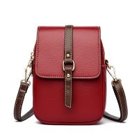 [COD] 2022 autumn new womens bag urban simple mobile phone one-shoulder diagonal soft leather ladys square