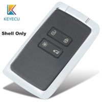 【☼】 islwpi KEYECU สำหรับ Renault Espace 5, Megane 4,เปลี่ยน4ปุ่ม Remote Car Key Card Case พร้อม