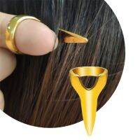 ；‘【；- 10 Pieces Hair Selecting Ring And 1 Pieces Steel Pin Rat Tail Comb With Magnetic Wrist Hair Parting And Selecting Tool