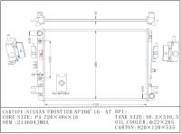 หม้อน้ำรถยนต์ นิสสัน นาวาร่า NP300 เกียรออโต้ Radiator Nissan Navara NP300 D23 YD25 AT ปี2014-2020