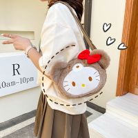∏ Sanrio Hello Kitty Plush Dolls Shoulder Bags Kawaii Handbags Cute Cartoon Anime Fluffy Backpacks Soft Casual Crossbody Girl Gift