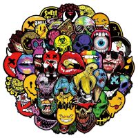 【YF】✓  50pcs Horror Face Graffiti Trolley Car Motorcycle Helmet Sticker