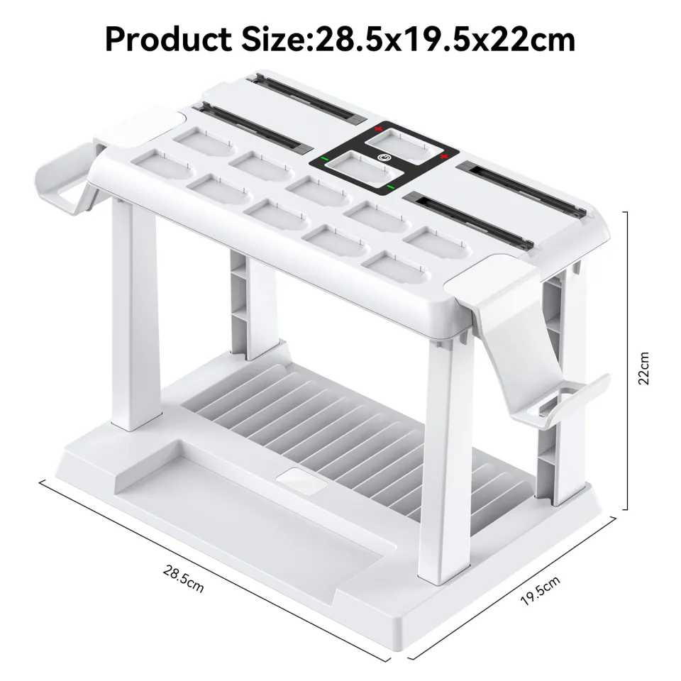 Switch Games Organizer Station with Controller Charger, Charging Dock for  Nintendo Switch & OLED Joycons, Kytok Switch Storage and Organizer for