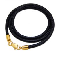 Leather Necklace Choker Black Brown Braided Rope Chain Cord for Woman Man Pendant Stainless Steel Buckle Jewelry Collier Homme 【hot】xfl359 ！