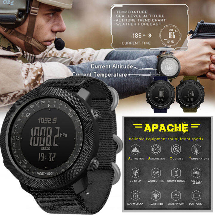 North Edge Apache 3 Men Military Sport Digital Barometer Digital Sports