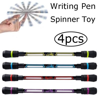 4PCS Writing Pen Spinner Toy Adult Kids Antistress Spinning Pen Plastic Spiner Pen Stress Reliever Anti-slip Hand Spinner 2022 Pens