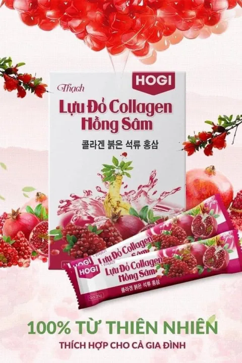 Bột lựu đỏ collagen Hogi bổ sung collagen cho da như thế nào?
