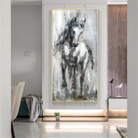 Barocco Handmade Oil Painting Canvas Paintings Fashion Horse Painting Wall Art Vintage Animals Painting Abstract Home Decoration