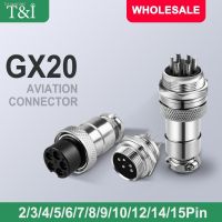 ▤┇ 1Set GX20 2 3 4 5 6 7 8 9 10 12 14 15 Pins Male Female Docking Aviator Aviation Plug Socket Circular Connector Cable Connect