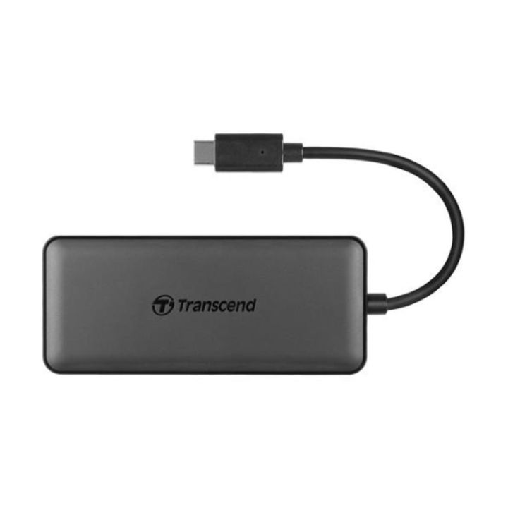 transcend-hub5c-3-port-hub-1-port-pd-sd-microsd-reader-usb-3-1-type-c-อุปกรณ์แปลงสัญญาณต่อพ่วง-พร้อม-card-reader-ในตัว-ของแท้-ประกันศูนย์-2ปี