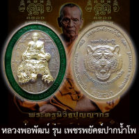 รับประกันแท้ เหรียญ รุ่น เพชรพยัคฆ์ปากน้ำโพ หลวงพ่อพัฒน์ ปุญญกาโม วัดห้วยด้วน เนื้อชนวน ลงยาขอบเขียว หน้ากากทองทิพย์ พระแท้ ราคาถูก