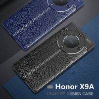 เคสโทรศัพท์หนังสุดหรูสำหรับ Honor X9a X 9a 2023เคสกันกระแทกแบบนิ่มแฟชั่นฝาหลังหนังสีทึบ