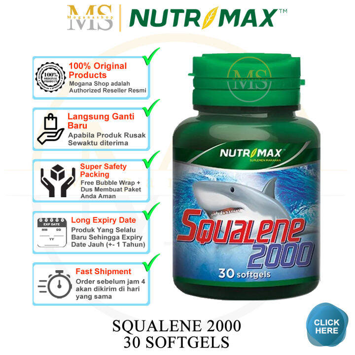 NUTRIMAX SQUALENE 2000 FISH OIL MINYAK IKAN SQUALANE SQUALEN Lazada