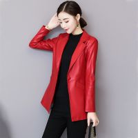 [COD] New Leather Jacket Fashion Classic Sheep Blazer Outerwear Size M-5XL