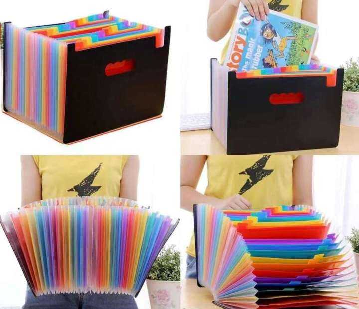 24 Layers Dividers A4 File Folders Desk Organizer Expanding File