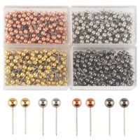 200Pcs Map Tacks Thumbtack 1/8Inch Retro Metallic Color Decorative Thumb Tacks Beads Head Marking Push Pins for Cork Board Clips Pins Tacks