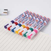 [HOT BYIIIXWKLOLJ 628] CD โลหะสีถาวร Marker กันน้ำเครื่องหมายสีขาวดอกยางผ้า Graffiti สีปรุงแต่งผิวมันปากกาสี1 Pcs