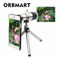 ORBMART เลนส์กล้องซูมออปติคอล12X อลูมิเนียมสำหรับ 6 6S 6 Plus 6S Plus พร้อมเคสป้องกันด้านหลัง