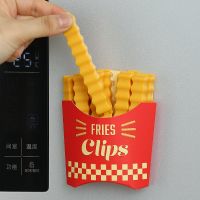 【CC】 12pcs set French Fries Sealer with Holder Fridge Food Clip Keep Snack Clamp