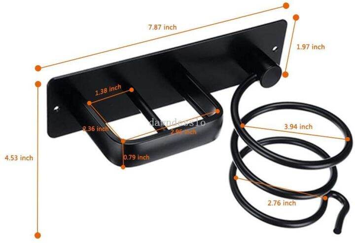 ที่วางเครื่องเป่าผมชั้นวางเครื่องยืดผมติดผนังชั้นวางของในห้องน้ำชั้นวางของในห้องน้ำ
