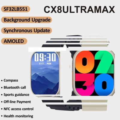 2023นาฬิกาอัจฉริยะ CX8รุ่นพิเศษสำหรับทั้งหญิงและชาย Smartwatch Olahraga ใหม่สีน้ำเงินเข้มพูดได้นาฬิกากันน้ำชาร์จไร้สาย