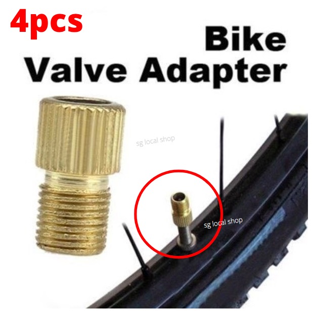 4x Presta To Schrader Air Pump Bike Bicycle Valve Type Adaptor Converter Adapter 