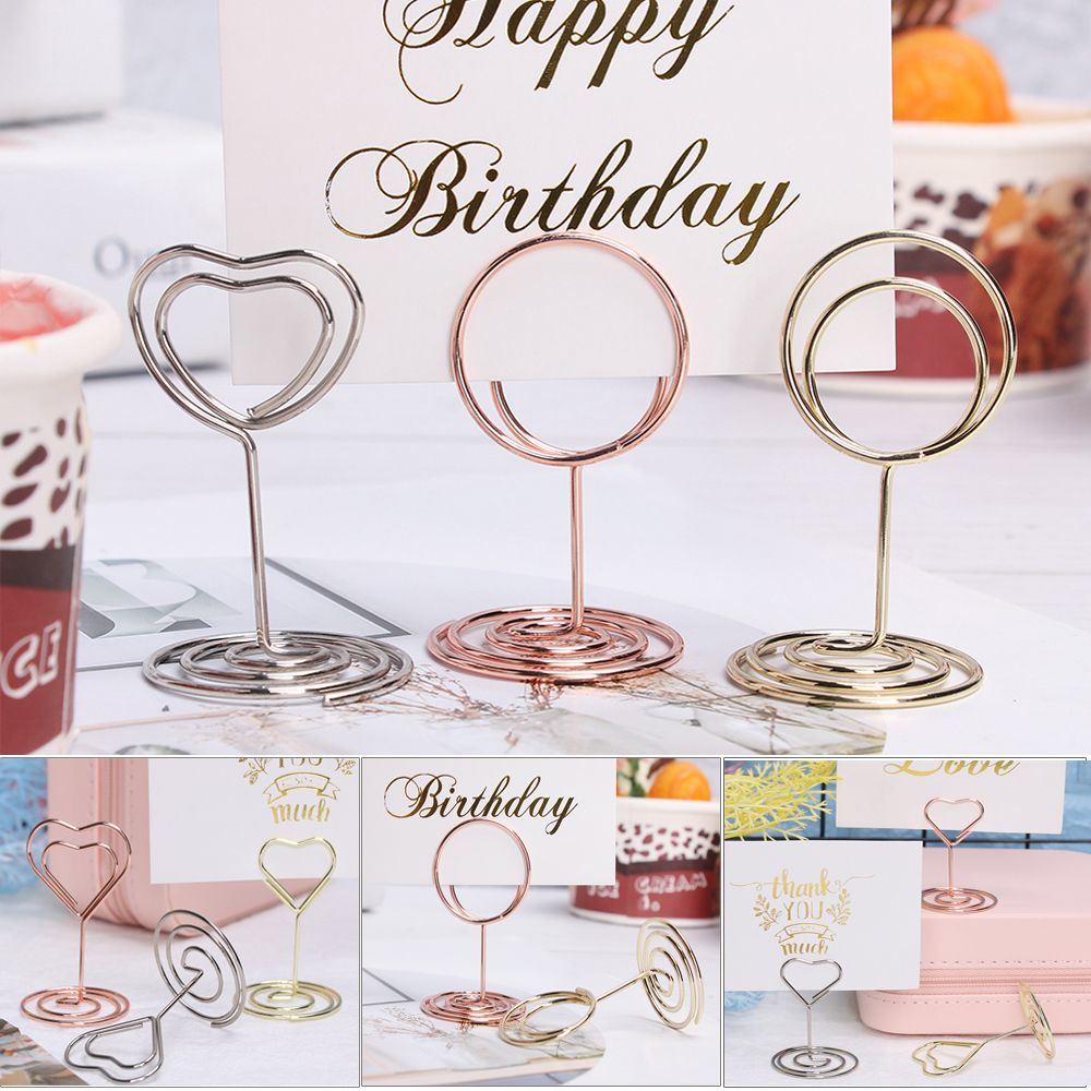 Desktop Decoration Place Card Table Numbers Holder Clamps Stand Photos Clips 