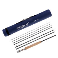 7 Pieces Fly Fishing Rod Lightweight Fast Action 9ft Fly Rods With Tube Case