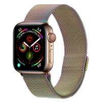 SmartPhonemall Milanese Stainless Steel Watch Band For Apple Watch Series 8&amp;7 41mm / SE 2&amp;6&amp;SE&amp;5&amp;4 40mm / 3&amp;2&amp;1 38mm(Colorful)