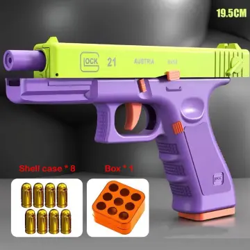 Glock M1911 Toy Gun Soft rubber Bullet shell throwing Graffiti