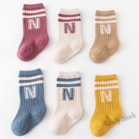 【hot sale】 ❈❧❁ C10 Letter Printing Baby Socks Spring Autunm Winter Warm Kids Socks Middle Tube Combed Cotton Boys Girls Socks 0-3 Years