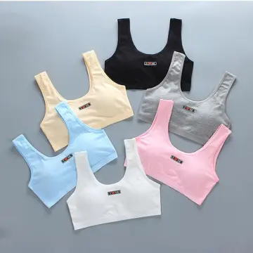 10-15 Years Children Teen Girls Fashion Underwear Bra Vest Young Girls Soft  Cotton Seamless Sport Bra Shirt