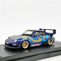 【Free-delivery】 Sarkar Express รูปแบบเวลา1:64 RAUH-Welt Begriff RWB 993รถโมเดล Diecast ฟ้าทะเลสีฟ้า