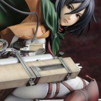 ฟิกเกอร์ผ่าพิภพไททันโจมตี Mikasa Ackerman PVC ตุ๊กตาขยับแขนขาได้คอลเลกชันภาพอนิเมะญี่ปุ่นรูปปั้นตกแต่งบ้านตุ๊กตาโมเดล