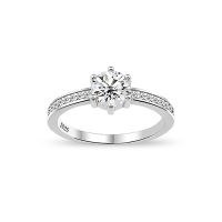 Promise Ring Anniversary Ring ,Sterling Silver Cubic Zirconia Ring ,  แหวนเงิน CZ ,แหวนเงินผู้หญิง