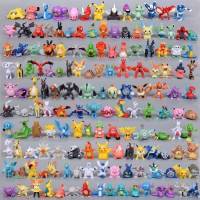 โมเดลฟิกเกอร์ รูปการ์ตูนโปเกม่อน Pikachu Squirtle ของเล่นสําหรับเด็ก 144 ชิ้น ต่อชุด