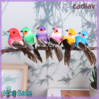 ของขวัญคริสต์มาส Cadiav 1ชิ้นนกประดิษฐ์ขนนกจำลองอุปกรณ์ตกแต่งสวนโมเดลนกนกจำลอง