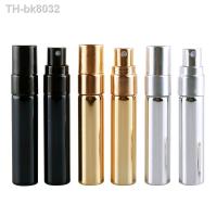 ◕┅  5PCS 14 Tubes UV Glass Half Cover Aluminum Spray Bottle 5ml Portable Cosmetic Sub bottling Spray Bottle Empty Bottle